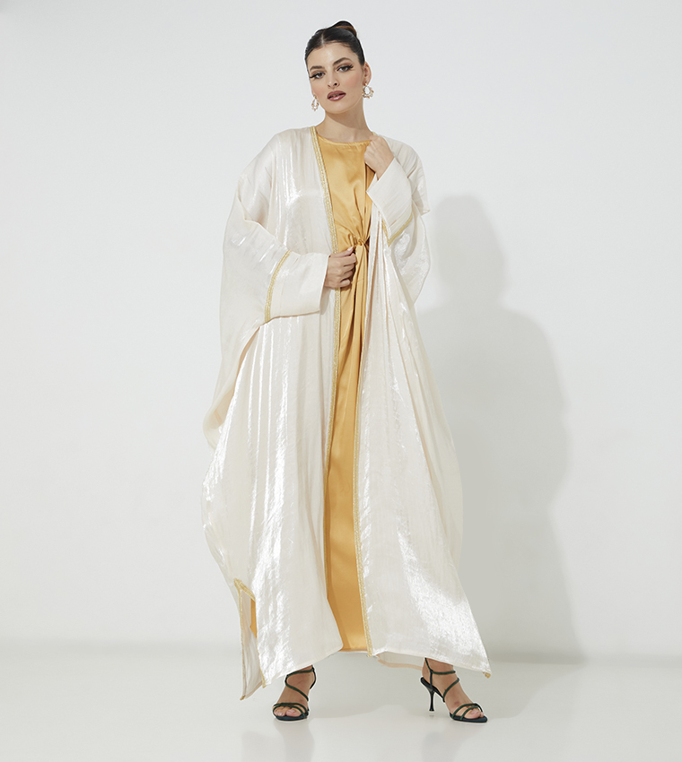 Rotana Shimmer Bisht Abaya Set