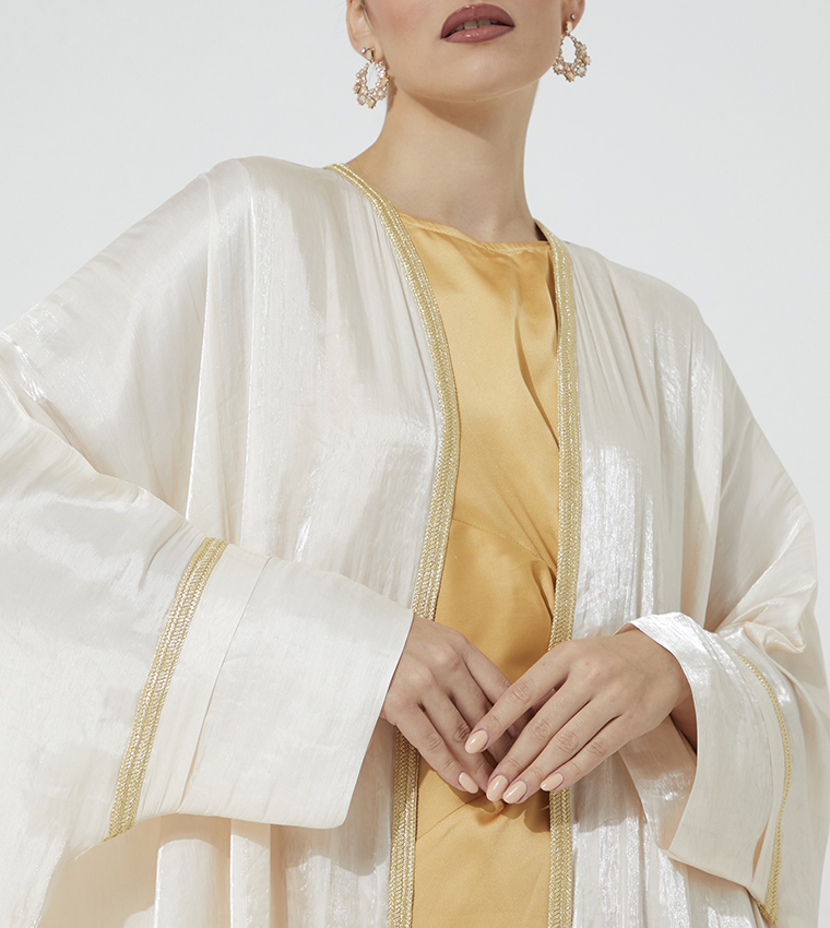 Rotana Shimmer Bisht Abaya Set