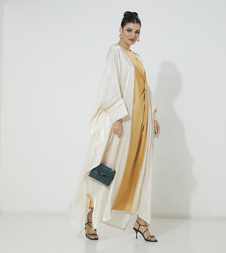 Rotana Shimmer Bisht Abaya Set