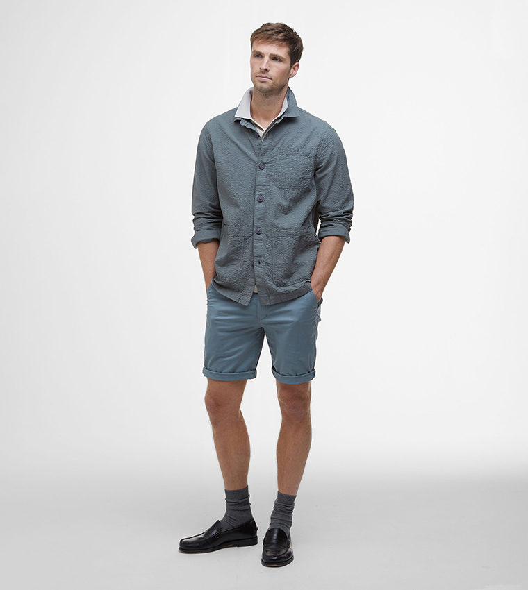 Solid Callercove Seersucker Overshirt