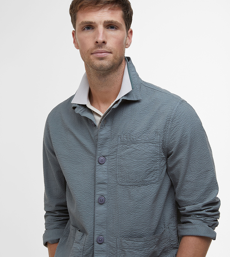 Solid Callercove Seersucker Overshirt