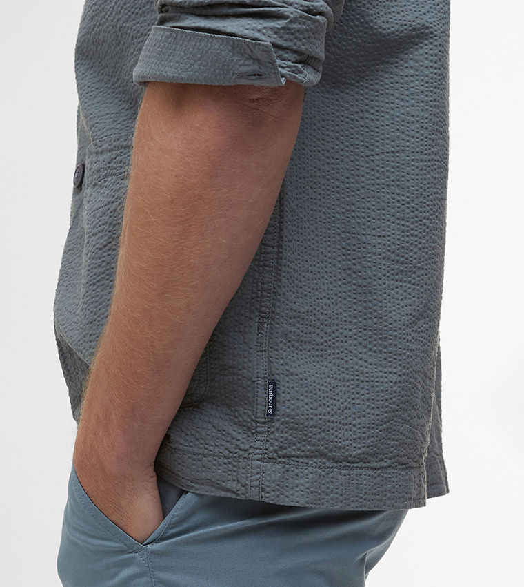 Solid Callercove Seersucker Overshirt