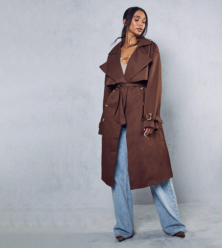 The Renée Oversized Belted Short Trench Coat main image 1