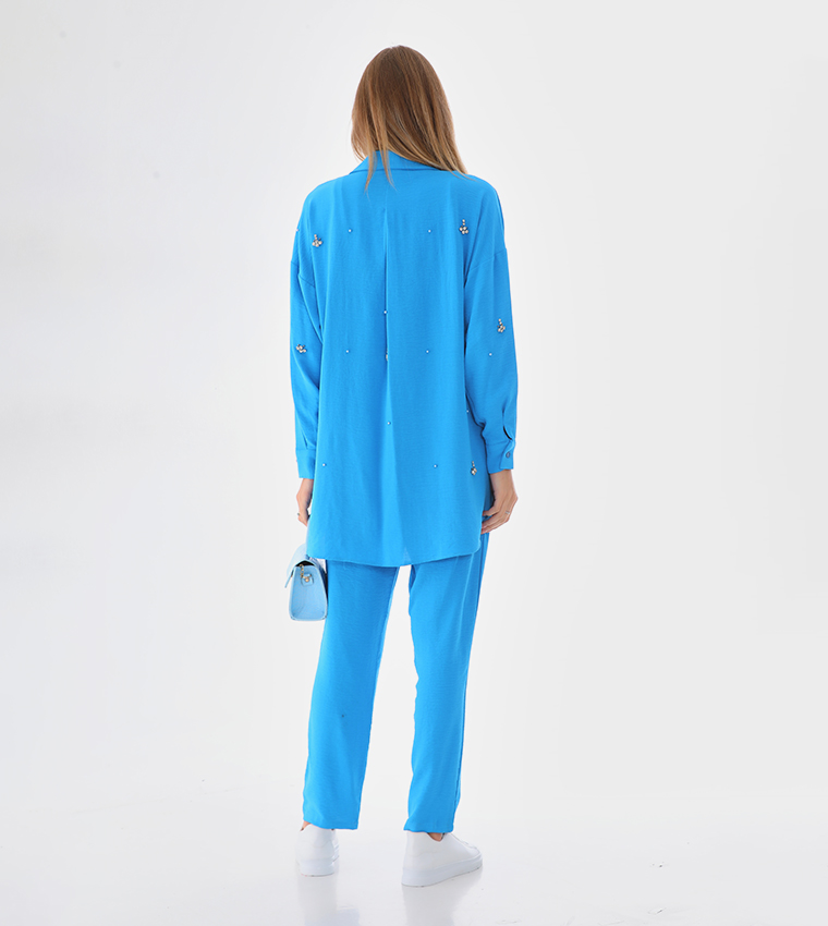 Embellished Long Sleeves Co-Ord Set