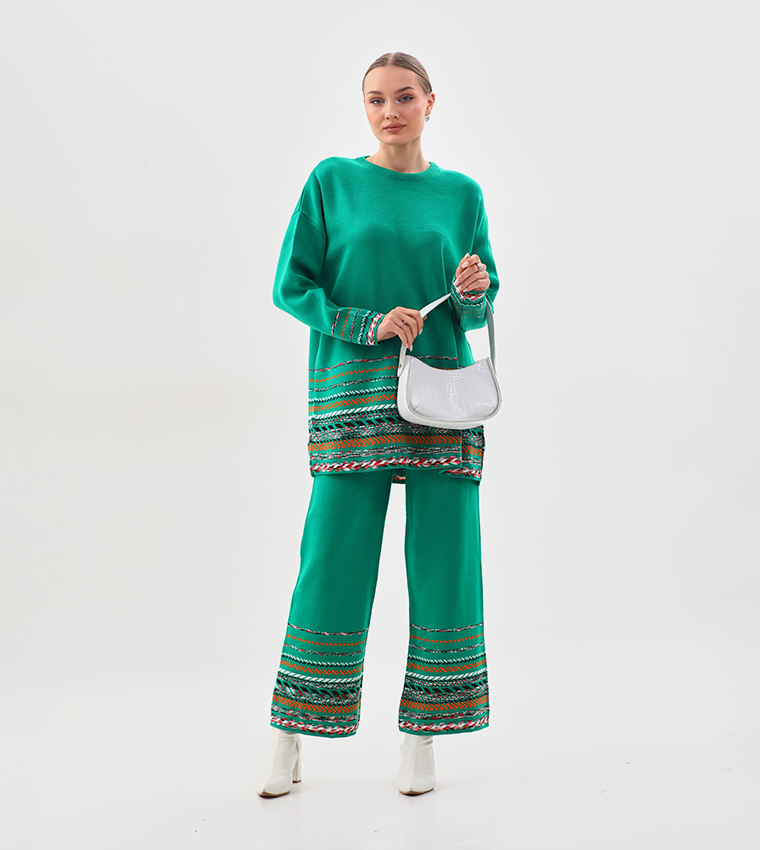 Patterned Long Sleeves Co-Ord Set
