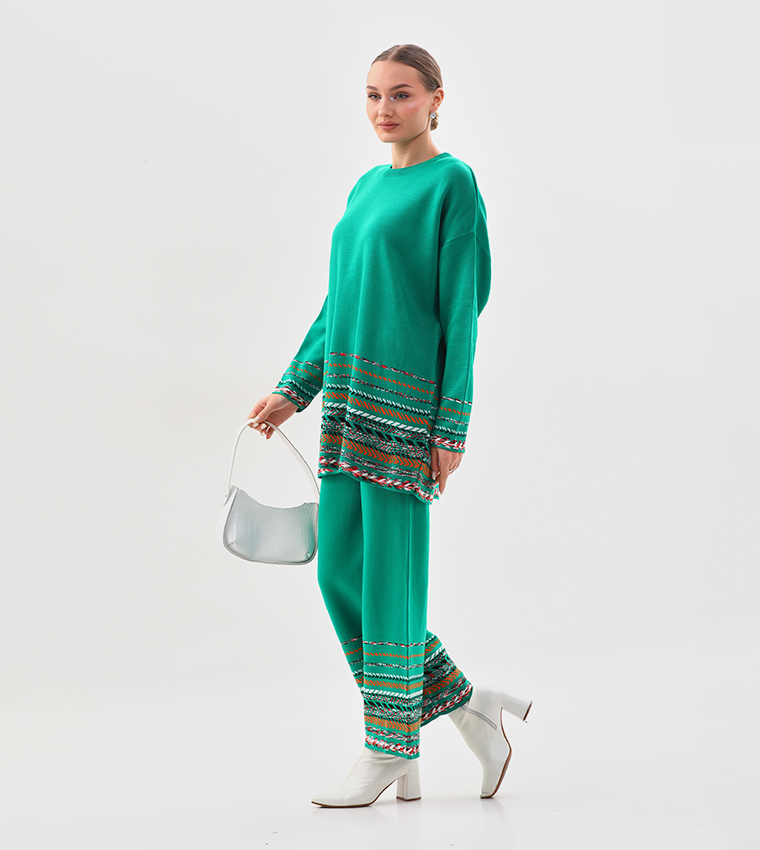 Patterned Long Sleeves Co-Ord Set