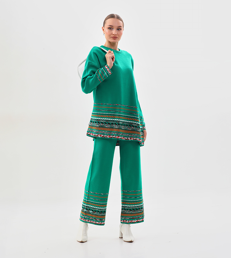 Patterned Long Sleeves Co-Ord Set