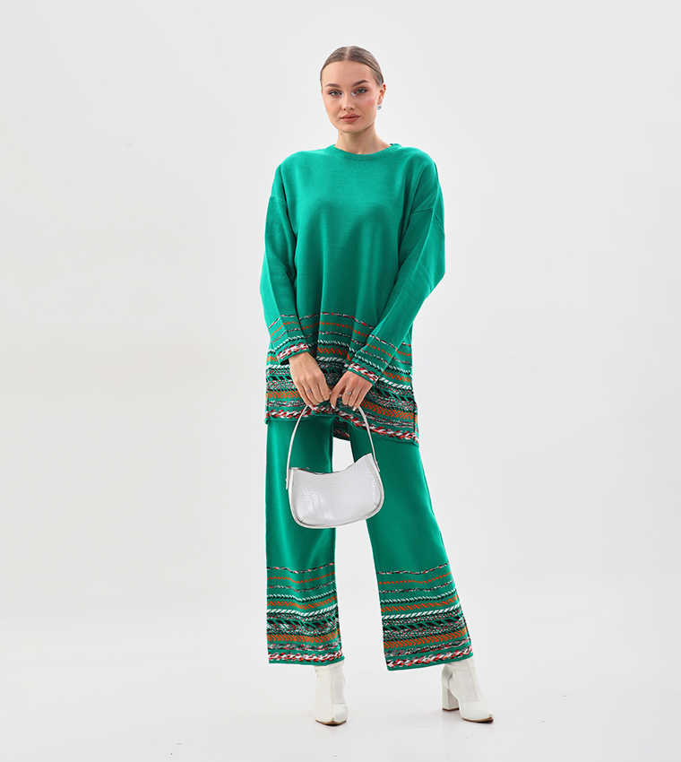 Patterned Long Sleeves Co-Ord Set