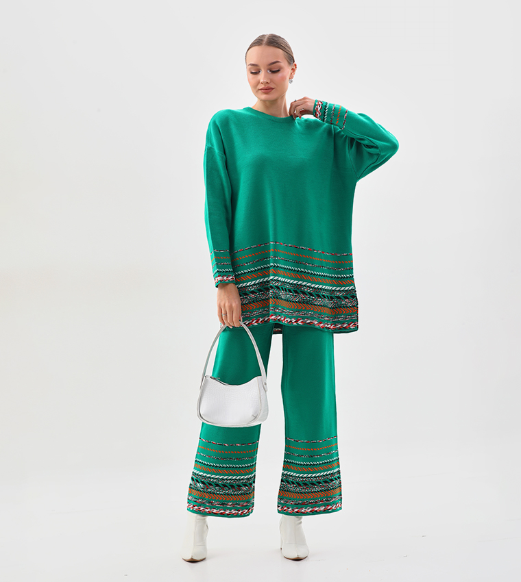 Patterned Long Sleeves Co-Ord Set