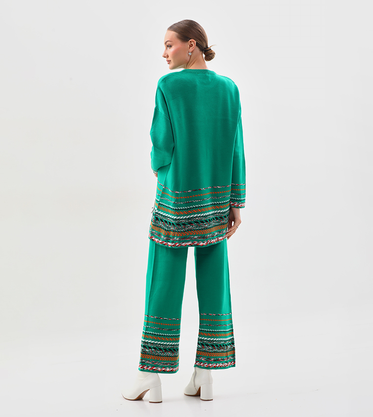 Patterned Long Sleeves Co-Ord Set