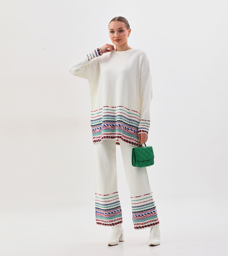 Patterned Long Sleeves Co-Ord Set