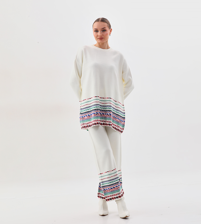 Patterned Long Sleeves Co-Ord Set