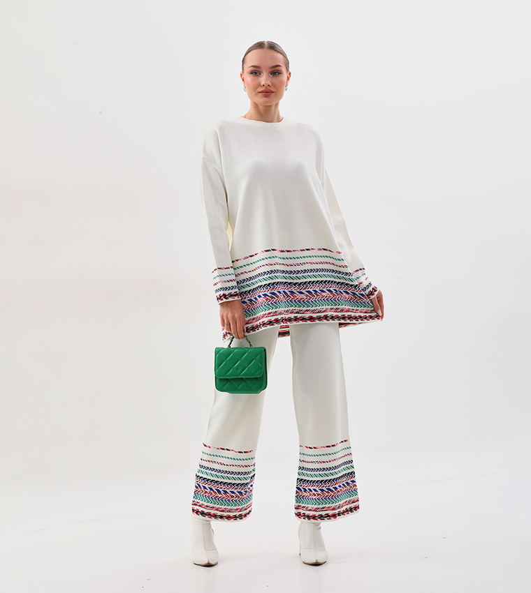 Patterned Long Sleeves Co-Ord Set