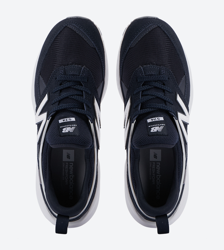 Buy New Balance Fresh Foam 574S Version 2.0 Lace Up Running Shoes Navy In Navy 6thStreet Oman