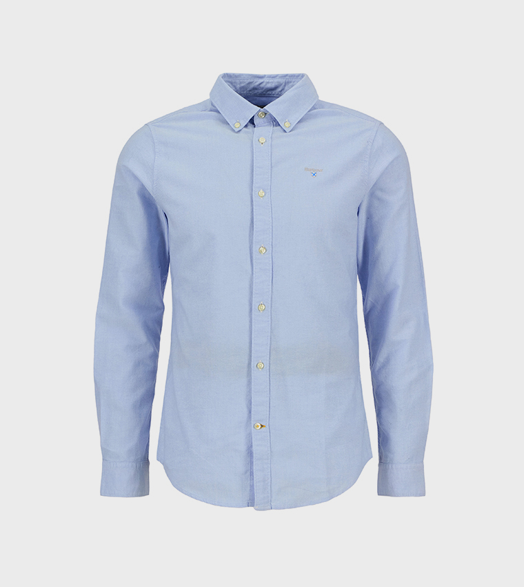 Logo Embroidered Oxtown Tailored Fit Shirt
