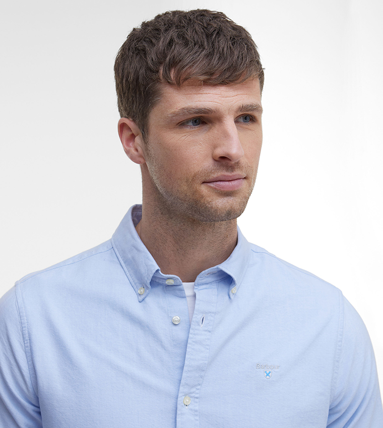 Logo Embroidered Oxtown Tailored Fit Shirt