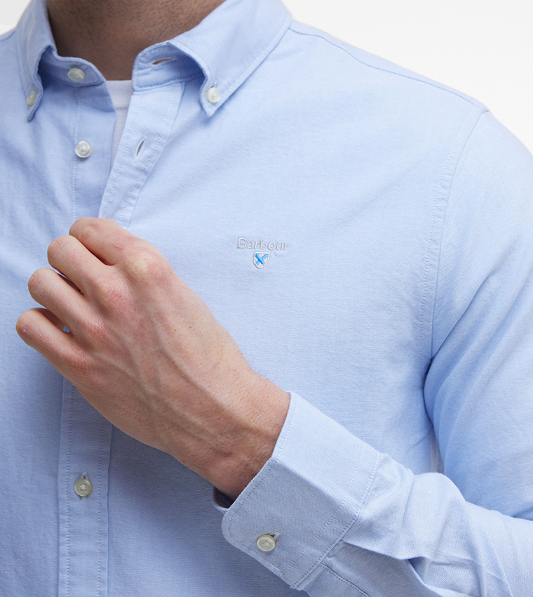 Logo Embroidered Oxtown Tailored Fit Shirt