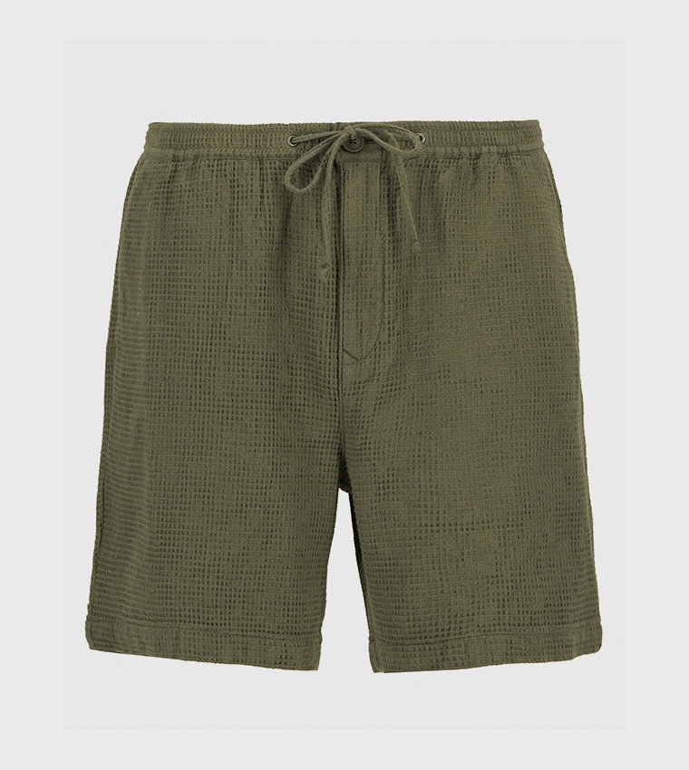 SANDWOOD Waffle Textured Shorts
