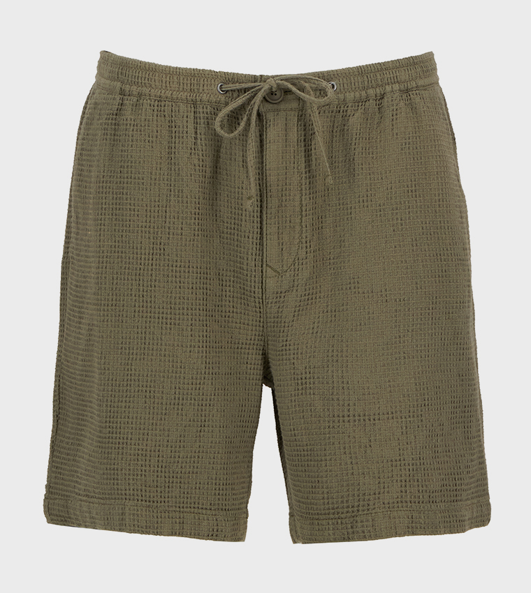 SANDWOOD Waffle Textured Shorts