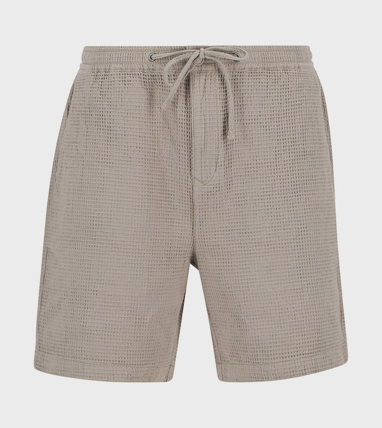 SANDWOOD Waffle Textured Shorts
