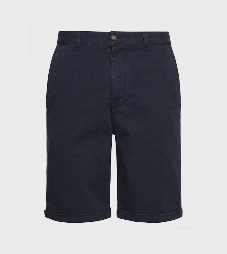 Logo Label Twill Chino Shorts