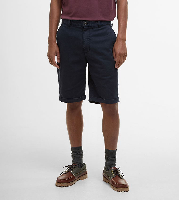 Logo Label Twill Chino Shorts