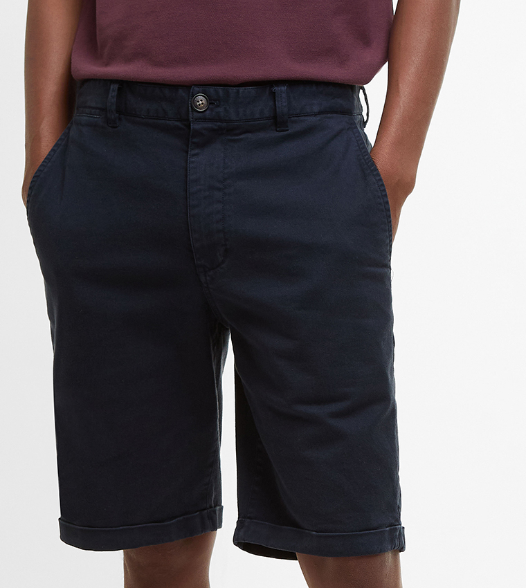 Logo Label Twill Chino Shorts