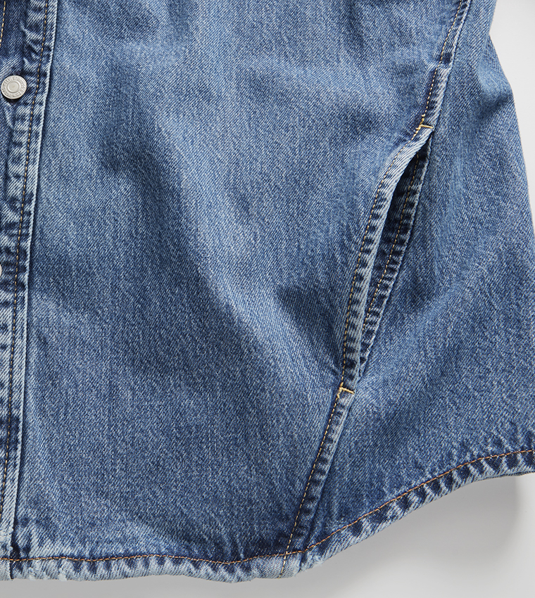 Washed Twist Denim Jacket