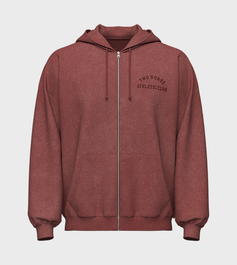 Two Horse Hooded Zip-Up Jacket