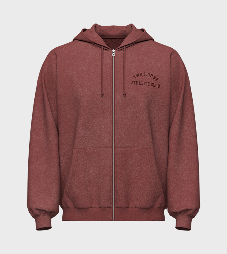 Two Horse Hooded Zip-Up Jacket