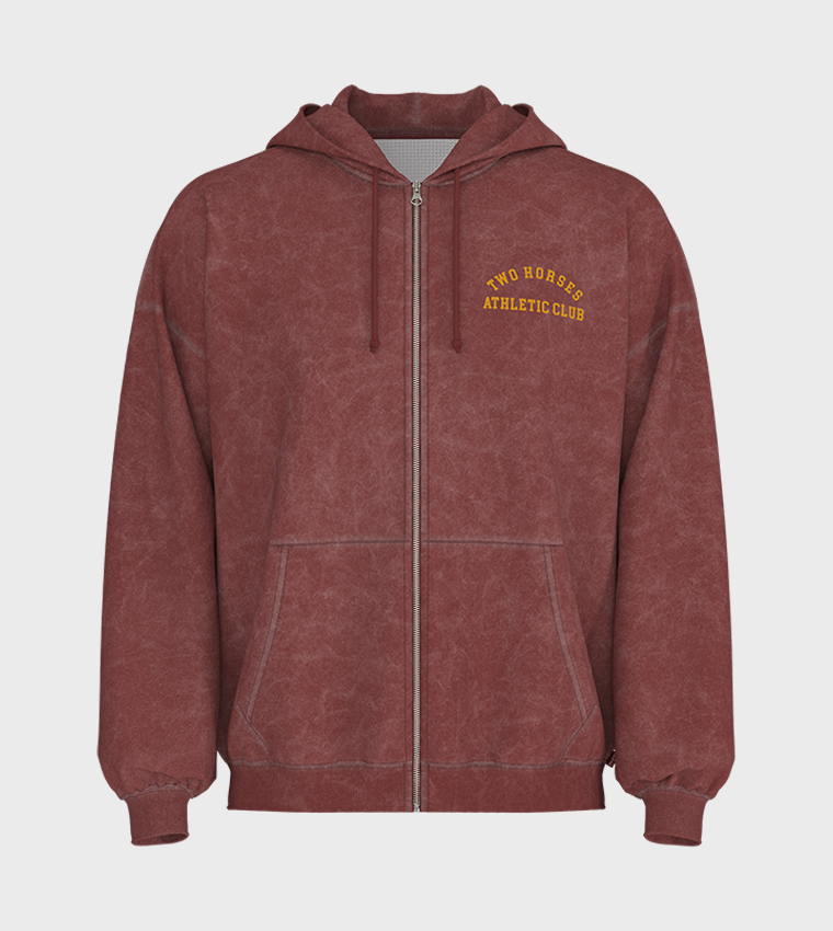 Two Horse Hooded Zip-Up Jacket