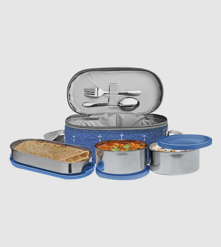 Milton Executive Insulated Lunch Box 2 Stainless Steel Container 280 ml  Each