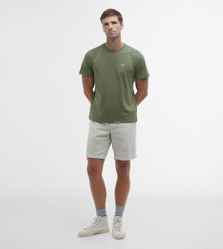 Logo Embroidered Crew Neck T-Shirt