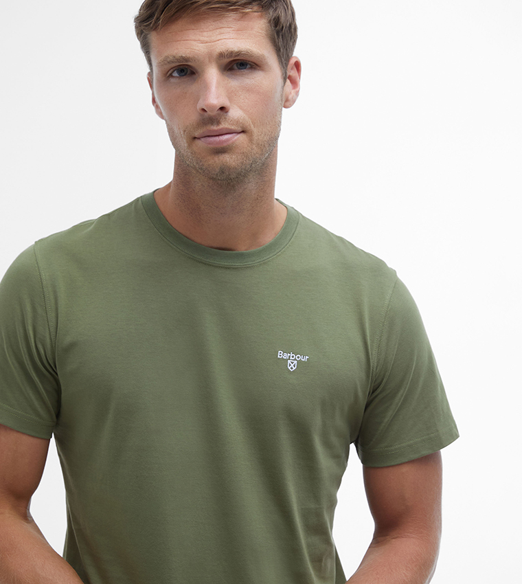 Logo Embroidered Crew Neck T-Shirt