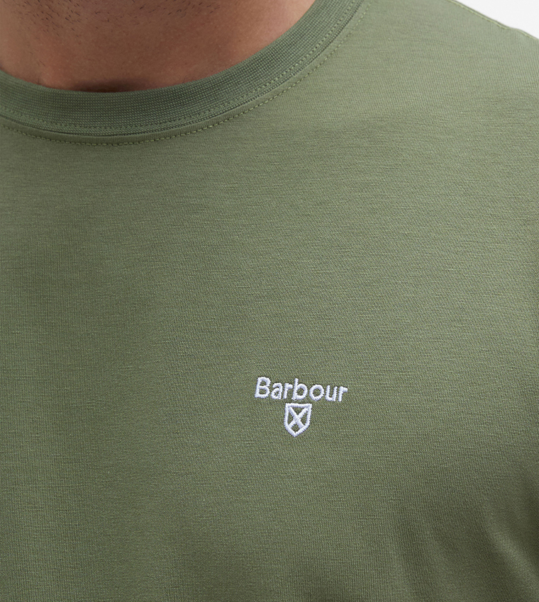 Logo Embroidered Crew Neck T-Shirt