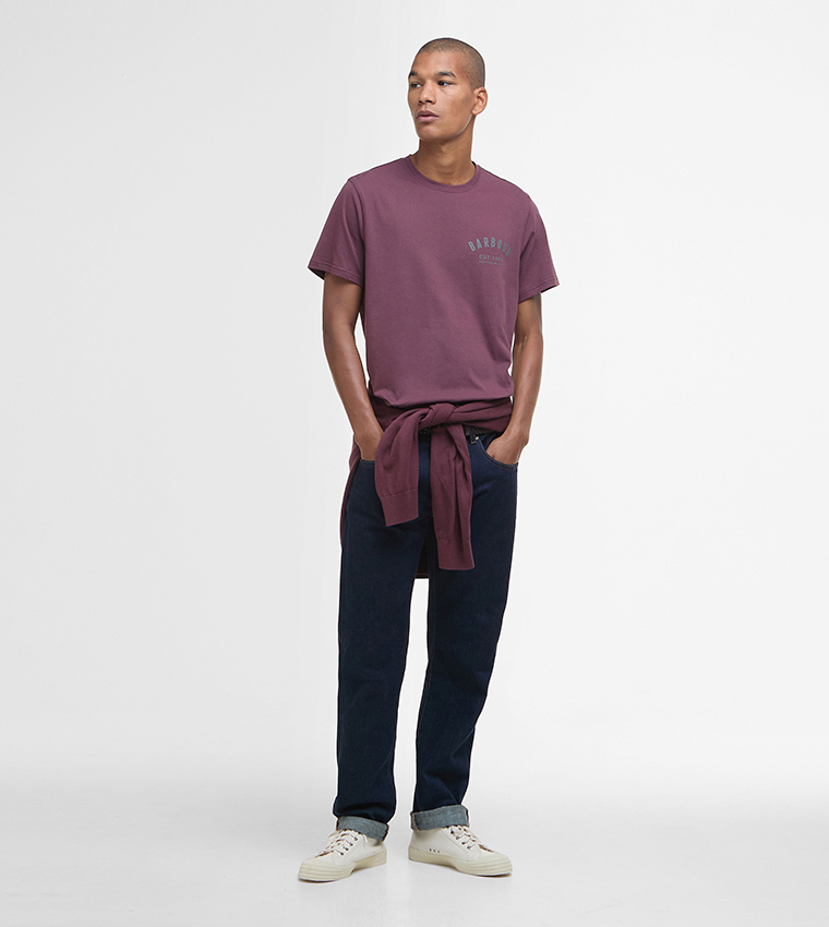 Logo Printed Preppy Crew Neck T-Shirt