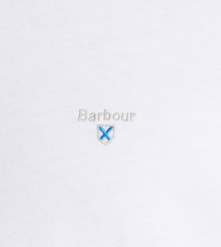 Logo Embroidered Tartan Crew Neck T-Shirt