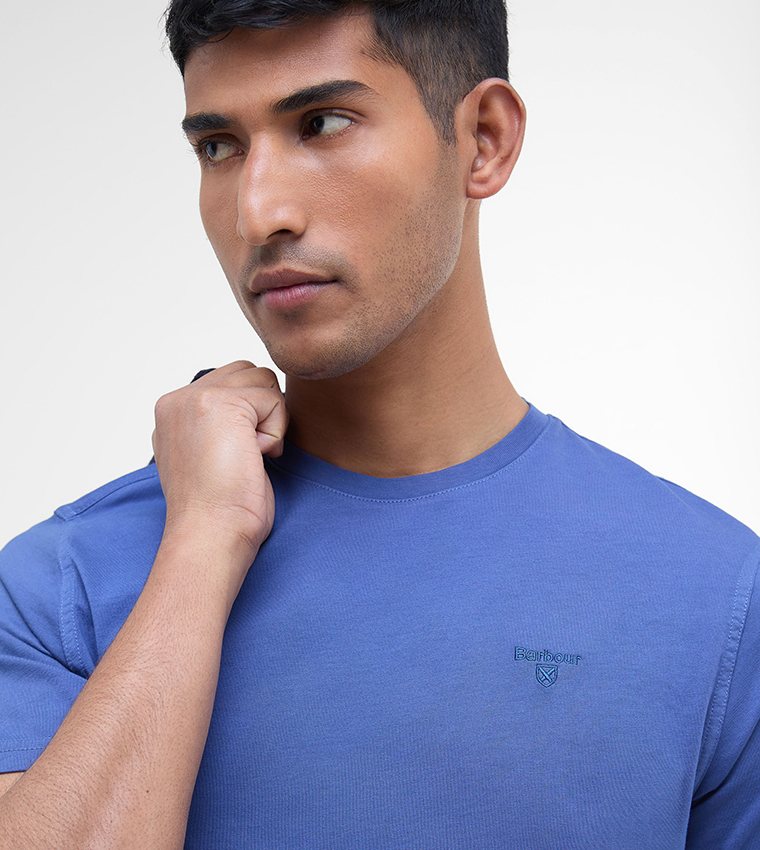 Logo Embroidered Crew Neck T-Shirt