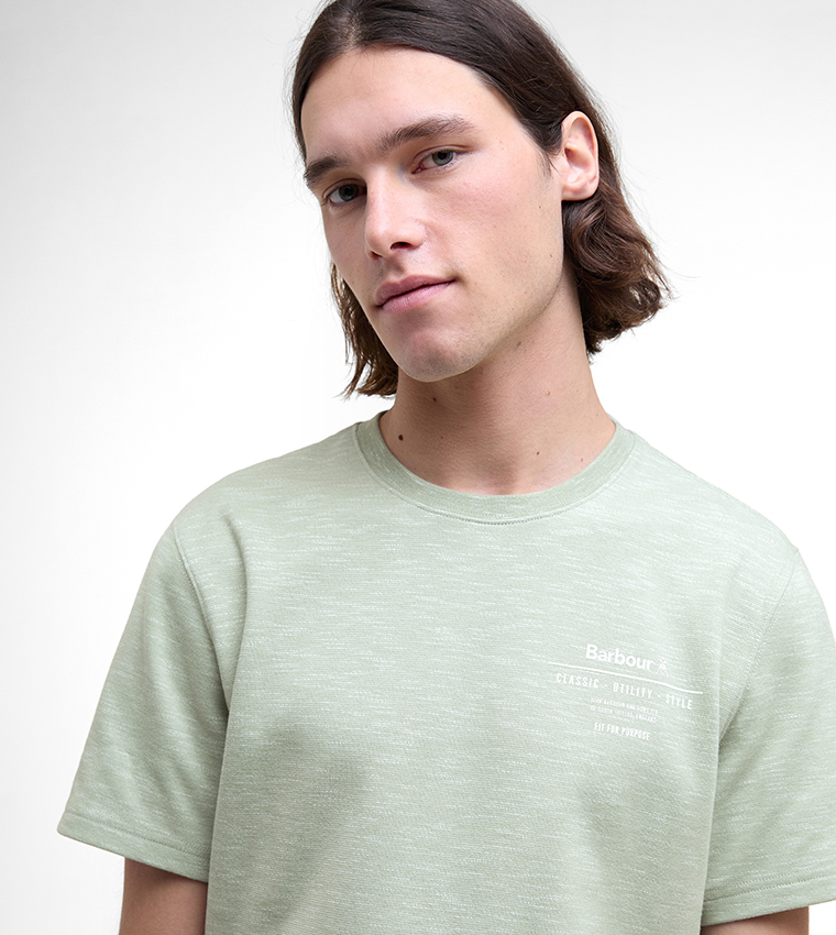 HUCKLEY Logo Printed Crew Neck T-Shirt