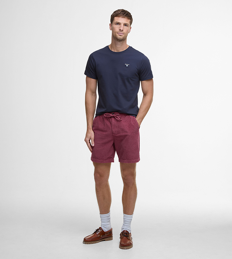 Logo Embroidered Tartan Crew Neck T-Shirt