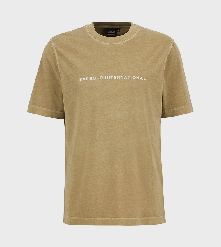 PERKINS Logo Printed Crew Neck T-Shirt