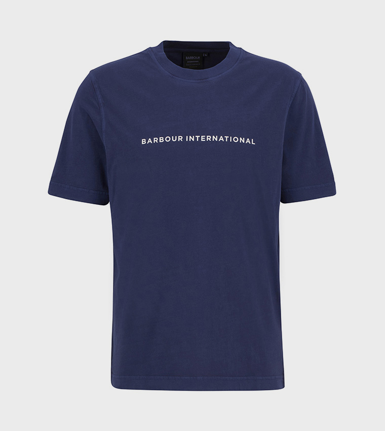 PERKINS Logo Printed Crew Neck T-Shirt