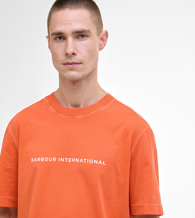 PERKINS Logo Printed Crew Neck T-Shirt