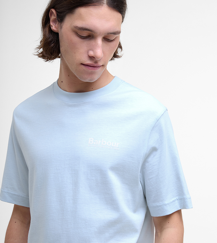 MOONWELL Logo Printed Crew Neck T-Shirt