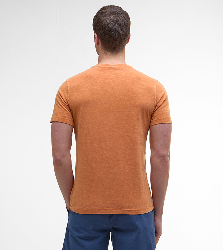 PIGMENT-DYED Pocket Detail Crew Neck T-Shirt
