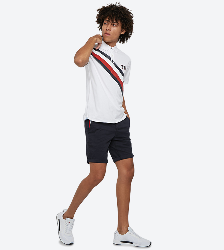 Buy Tommy Hilfiger Icon Striped Printed Regular Short Sleeve Polo