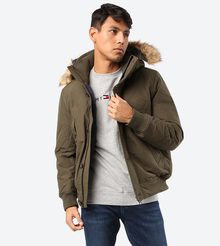 Buy Tommy Hilfiger Pocket Closure Long Sleeve Bomber Jacket