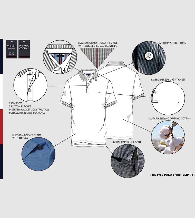 1985 Logo Detailed Slim Fit Polo T-Shirt