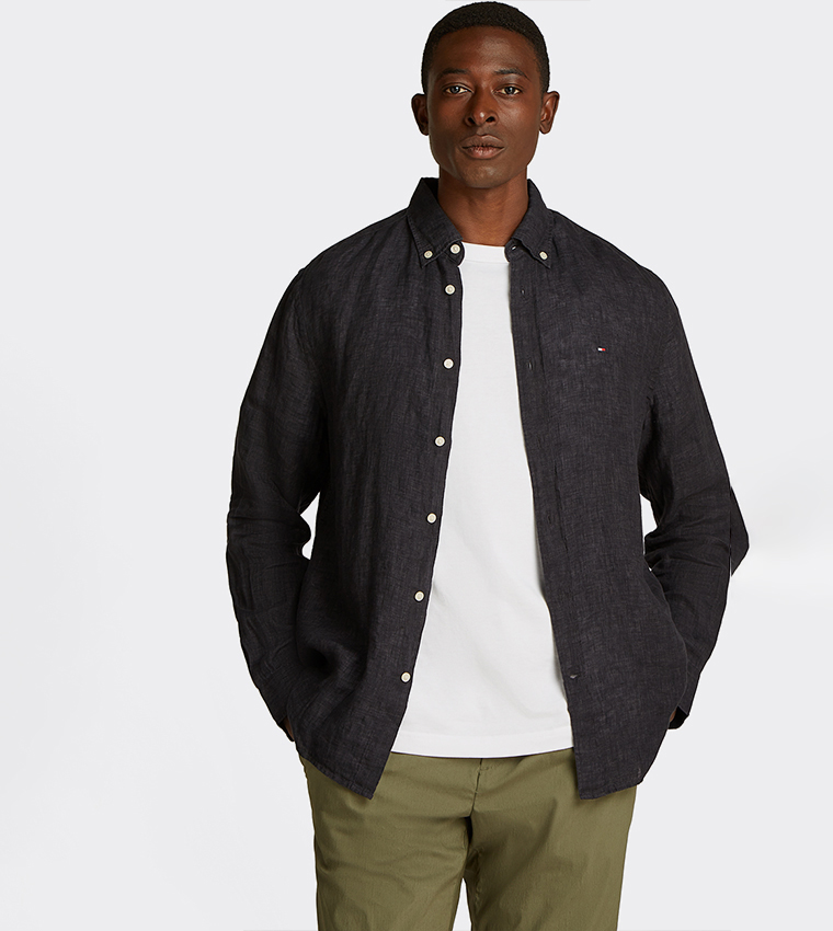 Pigment Dyed Long Sleeves Casual Shirt