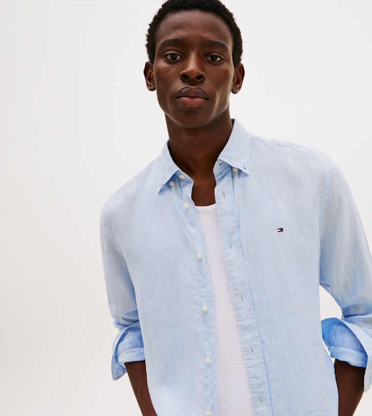 Pigment Dyed Long Sleeves Casual Shirt